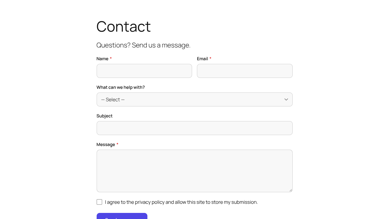 Contact form