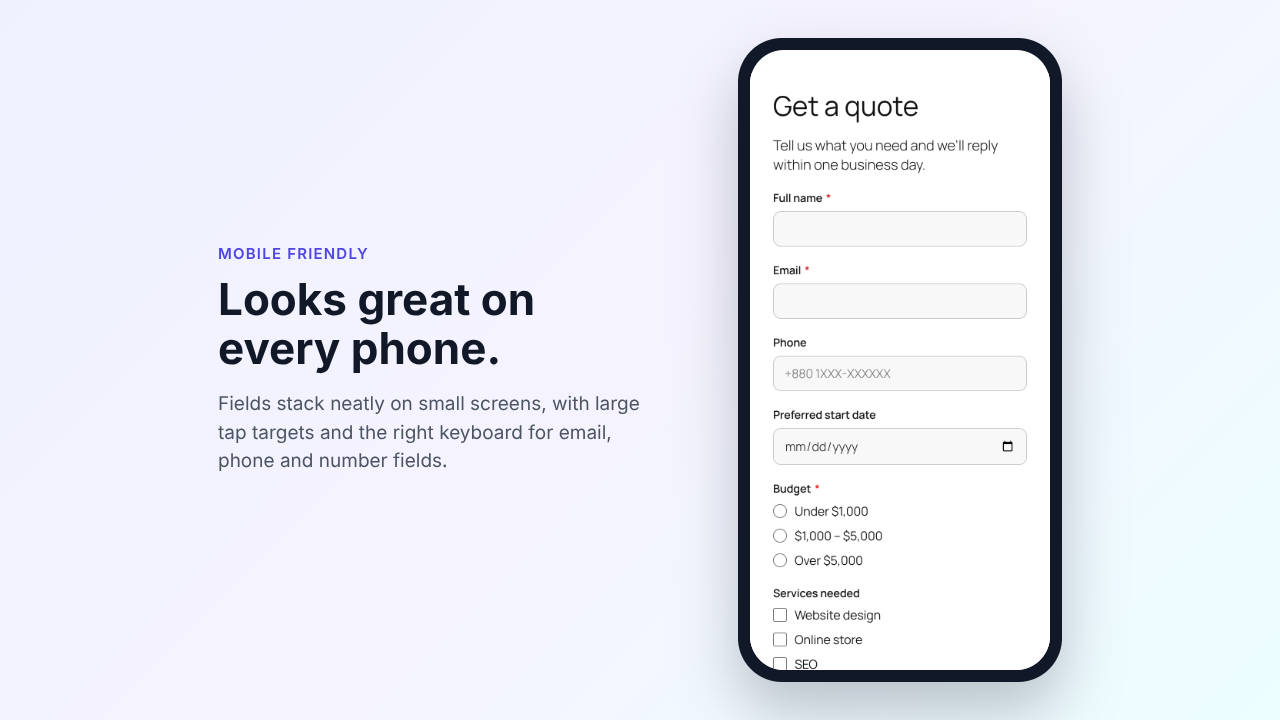 Mobile view
